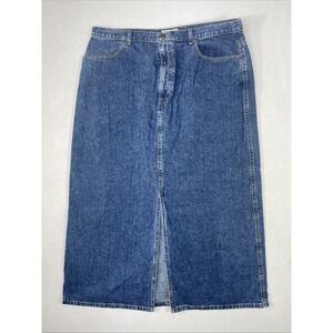 Vintage Eddie Bauer 1921 Women's Sz 18 Maxi Long Denim Jean Skirt (36x36)